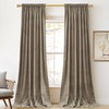 StangH Camel Beige Velvet Curtains 90 inches Long - Neutral