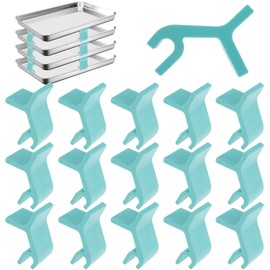 16Pcs Baking Sheet Stackers, Space-Saving Baking Tray Stackers, Reusable Trays Stacking Holder, Multipurpose Freeze Dryer Tray Stackers Dividers for Canteens Fast Food Restaurants Kitchen