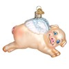 Old World Christmas Flying Pig Glass Blown Ornament