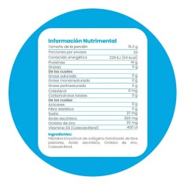 Ela Nutrition Peptidos De Colageno Grass Fed Vit C 30 Srv Sabor Sin Sabor