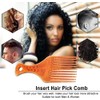 Brown Hair Pick Comb Smooth Hair Fork Comb Lightweight Amber