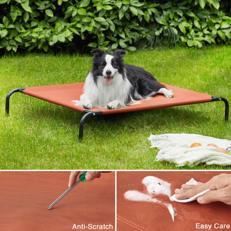 Love's cabin Elevated Cooling Dog Bed for Large Dogs, Portable