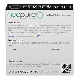 Jabón neopure® Carbón Activado + usNeo Barra 100 G