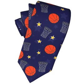 Geoocii Basketball Novelty Tie Fun Necktie For Men Teen Boys Ties Formal Business Wedding Gift For Husband Father