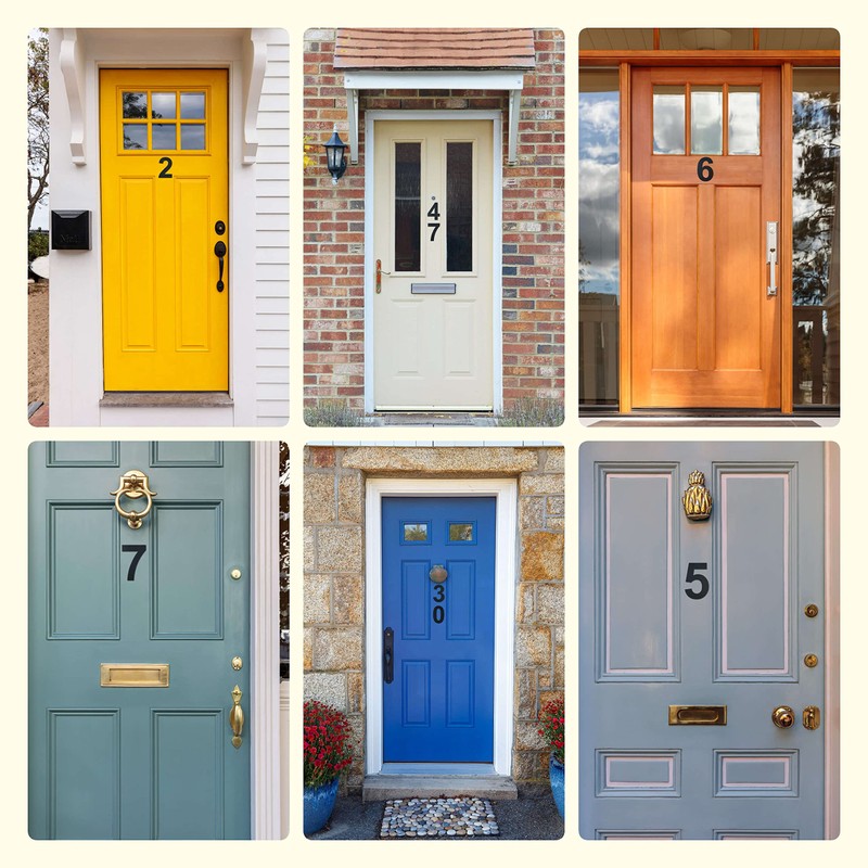 Ywonobs House Numbers - 3 Inch Self Adhesive Metal Stainless