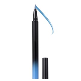 DekRion Liquid Eyeliner Pen, Waterproof Eyeliner Long-lasting Eyeliners, Metallic-Eyeliners Easy To Use, White Black Red Brown Purple Colorful Eyeliner (Light Blue)