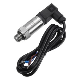 sourcing map Pressure Transducer Sender Sensor with Connector, G1/4" 0.5MPA Stainless Steel Pressure Transmitter for Oil Fuel Water Air