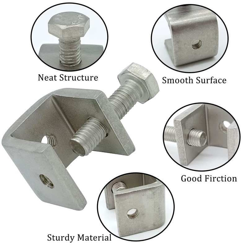6-Pack 304 Stainless Steel C-Vise Clamps Heavy Duty C-Clamps C