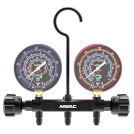 NAVAC NMG11A - Pro Manifold Gauge, Analog (R-410A, R-22, R-134a, R-404A)