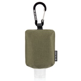 Travel Size Bottle Case, Hand Sanitizer Holder Carrier Bag - Portable Mini Waist Bag for Liquid Storage - Clip On Belt Loop, Backpack and Purse - Includes Empty Flip Cap 2 oz. Reusable Bottle