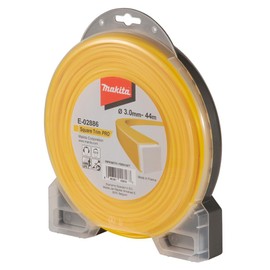 Makita E-02886 Strimmer Line Square 3.0 mm x 44 m Square Trim PRO Longlife Reinforced Trimmer Line Nylon Yellow for Strimmer and Brush Cutter