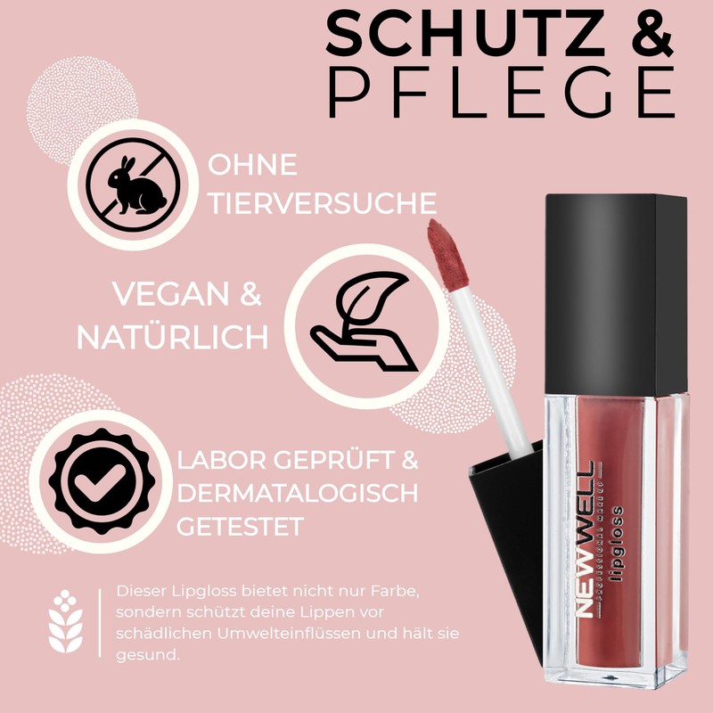 NEW WELL Matte Lip Gloss Liquid Lipstick 24 Hours Hold,