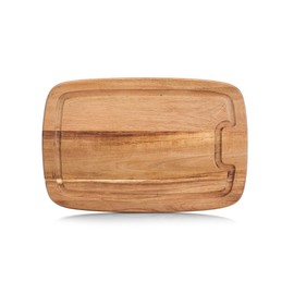 Zeller 25555 Acacia Wood Chopping Board with Juice Groove – Natural, Wood, natural, 32 x 21 x 1.5 cm