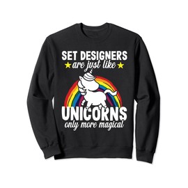 Funny Unicorn Theater & Stage Set Designer LD Sweatshirt