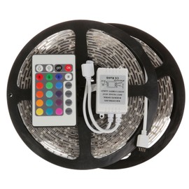 RV Awning Camper Recreational Vehicle RGB LED Lights 16.4' feet of LED Strips with 24 Key IR Remote Control