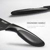 hecef Black Kitchen Knife Set of 3, Sharp Knives with