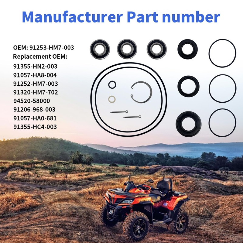 Rear Axle Wheel Bearing Seal for Foreman Rubicon Rancher 350