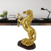 Horse Statue Gold Synthesized Resin Unique Horse Art Figurine for