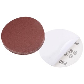 CoCud PSA Sanding Discs, 5 Inch Dia 80 Grits, Self Adhesive Sticky-Back Sandpaper - (Applications: for Woodworking Metal Finishing), 10-Pieces
