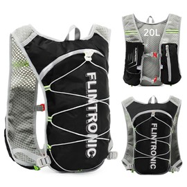 Flintronic Running Backpacks, Lightweight Running Hydration Vest Backpack with Reflective Design, Women Men Functional Running Vest, Hydration Vest Pack for Outdoor Climbing Hiking Cycling Biking