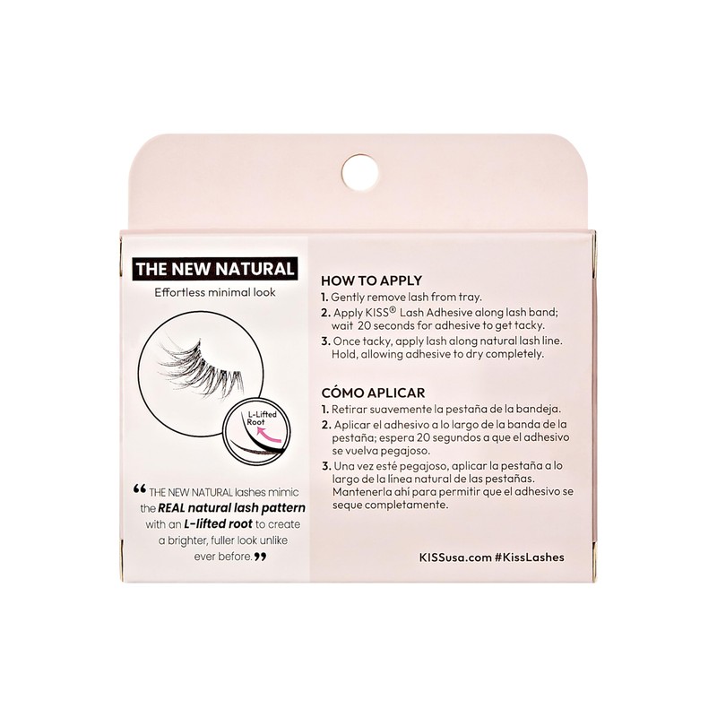 KISS The New Natural False Eyelashes Single Pack, 12 mm,