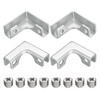 sourcing map 4Pcs Glass Fixing Clip, for 8-10mm L-Shaped Glass