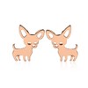 Eiffy Pendientes con colgante de perro de Chihuahua ECG Heartbeat