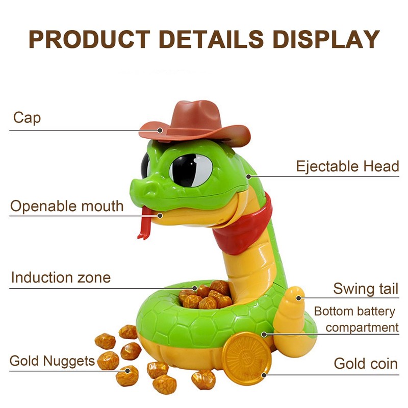 Rattlesnake Play Toy, Snake Toy, Rattle Robber Snake Game, Tricky