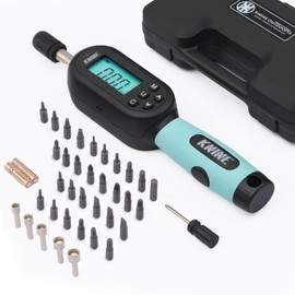 KNINE OUTDOORS 1/4 inch Digital Torque Screwdriver Wrench Driver Set, Inch Pounds lbs for Maintenance, 10-100 in-lb (1.2–12 Nm), Hex Bits, For Tools, Bike Repairing and Mounting