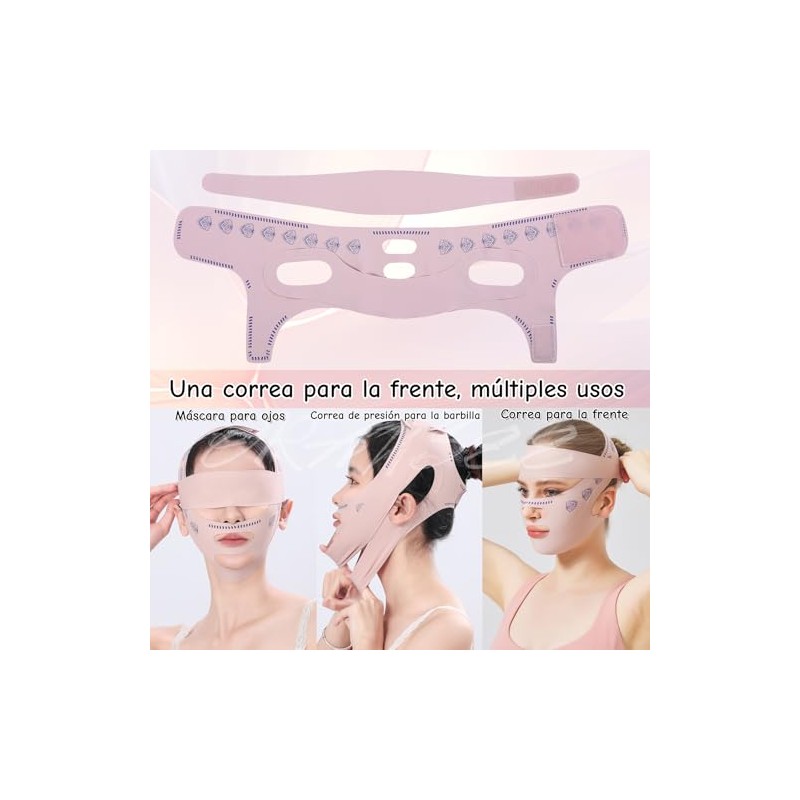 Faja Facial 2 en 1 Reutilizable - Doble Banda Ajustable