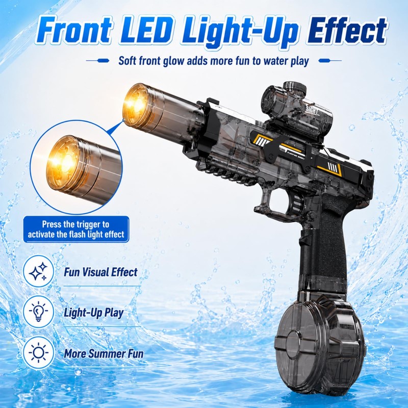 Cravonel 2 Pack Electric Water Guns, Automatic Squirt Guns for