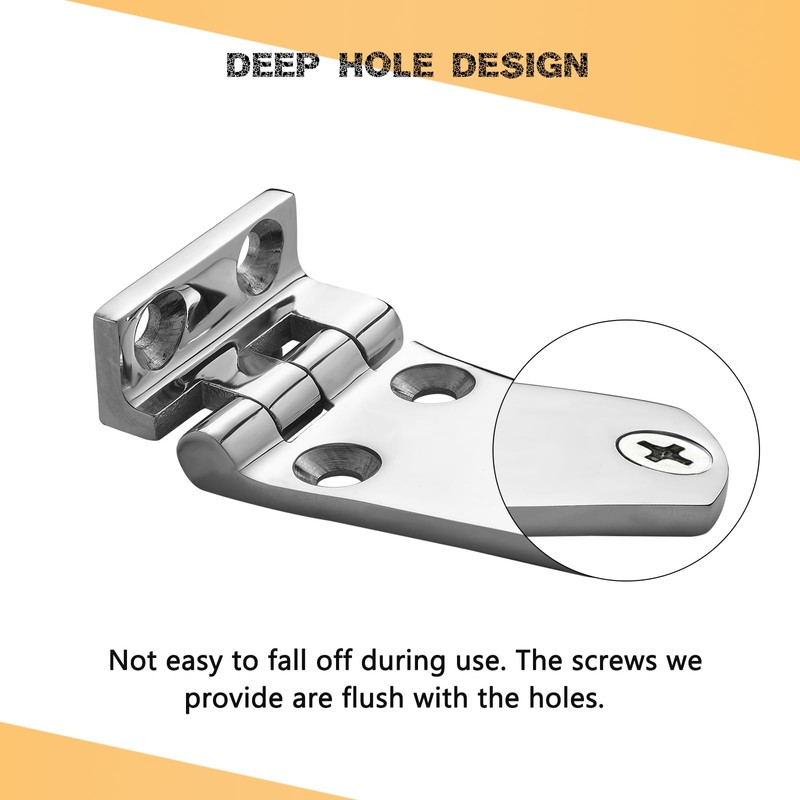 DIALESHU 2 Pack Heavy Duty Boat Hinges 316 Stainless Steel