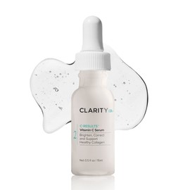 ClarityRx C-Results Vitamin C Brightening Face Serum, Natural Plant-Based Anti-Aging Facial Treatment for Dark Spots & Acne Scars (1 fl oz)