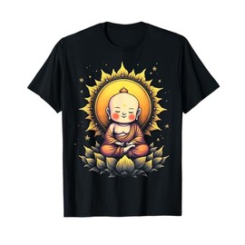 Cute Buddha Baby Meditating Peaceful Yoga Design T-Shirt