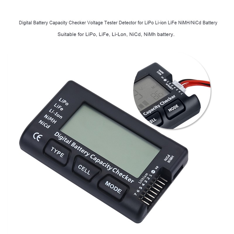 Digital Battery Capacity Checker Voltage Tester Detector for LiPo Li