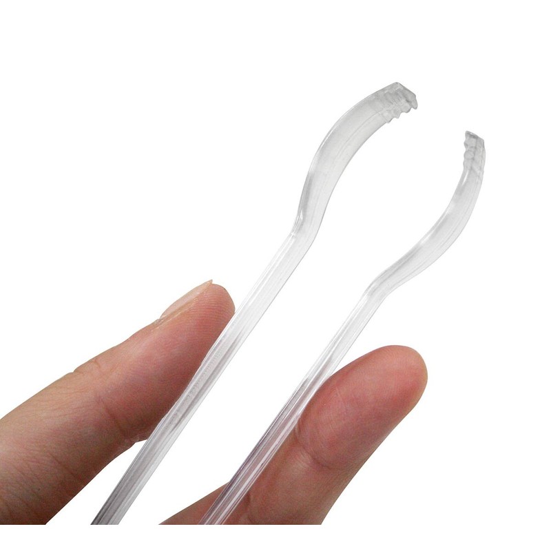Mini Pinzas de plástico Transparente, 12 Unidades