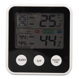 LCD Digital Display Thermometer Hygrometer Temperature Humidity Meter Gauge Hygrothermograph Black