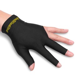 Scott Edward Set of 10 / 3 Finger Pool Cue Gloves, Black Left Hand