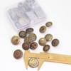 Youmeizer 15 pcs Antique Fasteners Snaps Decorative Snaps Button Set