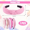Beaded Non Slip Headbands for Women, 7 Pack Knotted Plastic