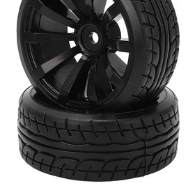 ochun 4pcs Hard Rubber Drift Tires for 1/10 RC Drift Car Tamiya TT02 High Grip and Stable Rubber RC Car Tires Black Color