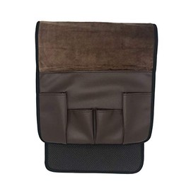 Wanty Velvet Sofa Couch Chair Armrest Soft Caddy Organizer Holder for Remote Control, Cell Phone, Book, Pencil (Brown)