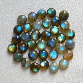 Labradorite Gemstone | Round Shape | Loose Gemstone | AAA+++ Quality | For Wire Wrap Jewelry | 100% Natural Gemstone | Size 10x10x5MM