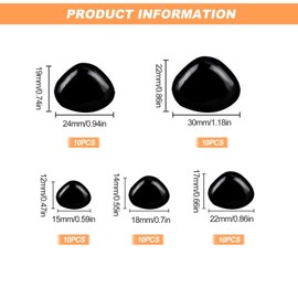 Safety noses for crochet animals, 15-30 mm, pack of 100, plastic bear noses, safety noses, doll noses with washers for Amigurumi