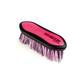 Shires 1484 Ezi-Groom Small Grip Dandy Brush Bright Pink
