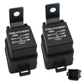 GROBARPART Automotive Relay 2 Packs PC792A-1C-C3-12S-RN-X, G8JN-1C6T-F-R-DC12 Relay 12V 40/30A 5 Pins