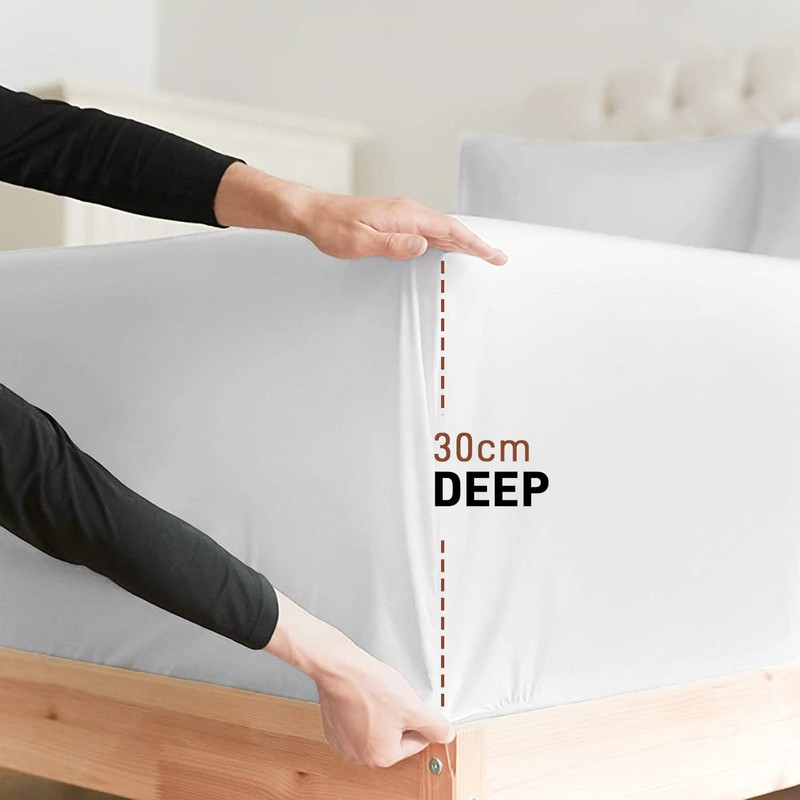 AR Ware King Size Bedding Fitted Sheets 100% Egyptian Cotton