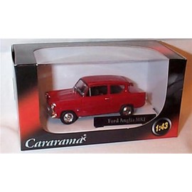 cararama red F0RD anglia MKI hard top car 1.43 scale diecast model