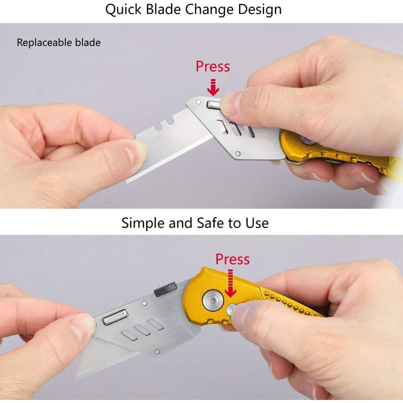 Vickay Folding Utility Knife Box Cutter Utility Blades Heavy Duty