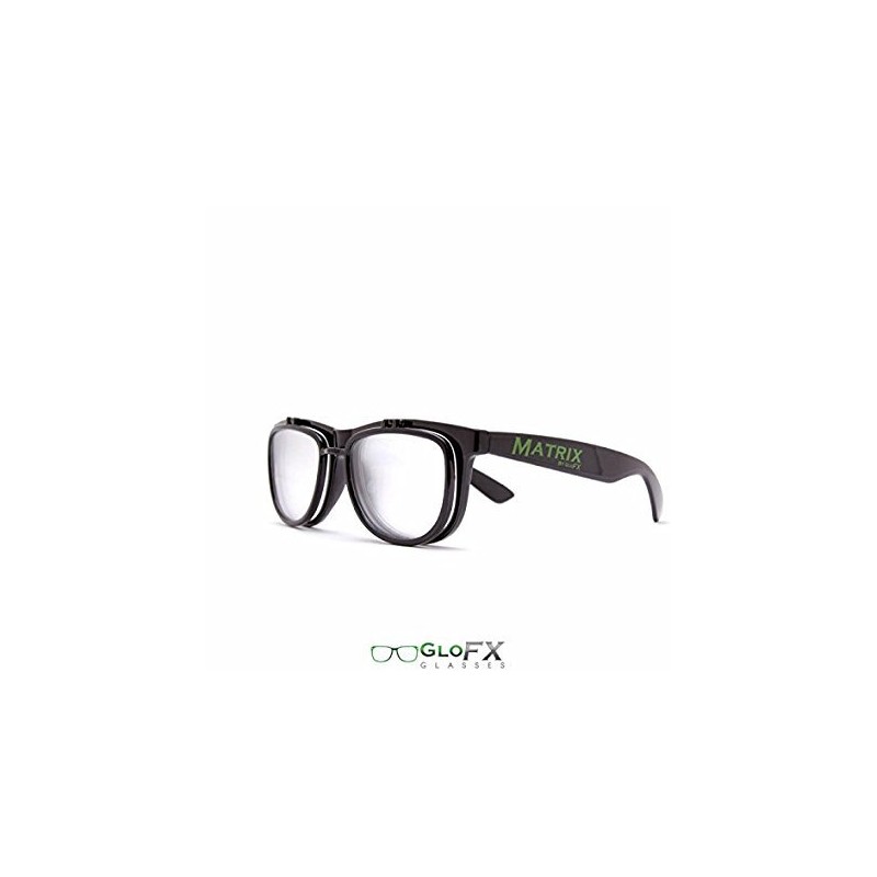 GloFX Matrix Double Diffraction Glasses - Black Intense Rave Party